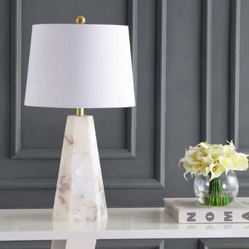 Xio 25.5" Alabaster LED Table Lamp - JONATHAN Y